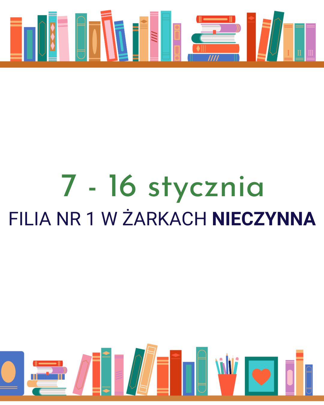 Filia w Żarkach tymczasowo nieczynna