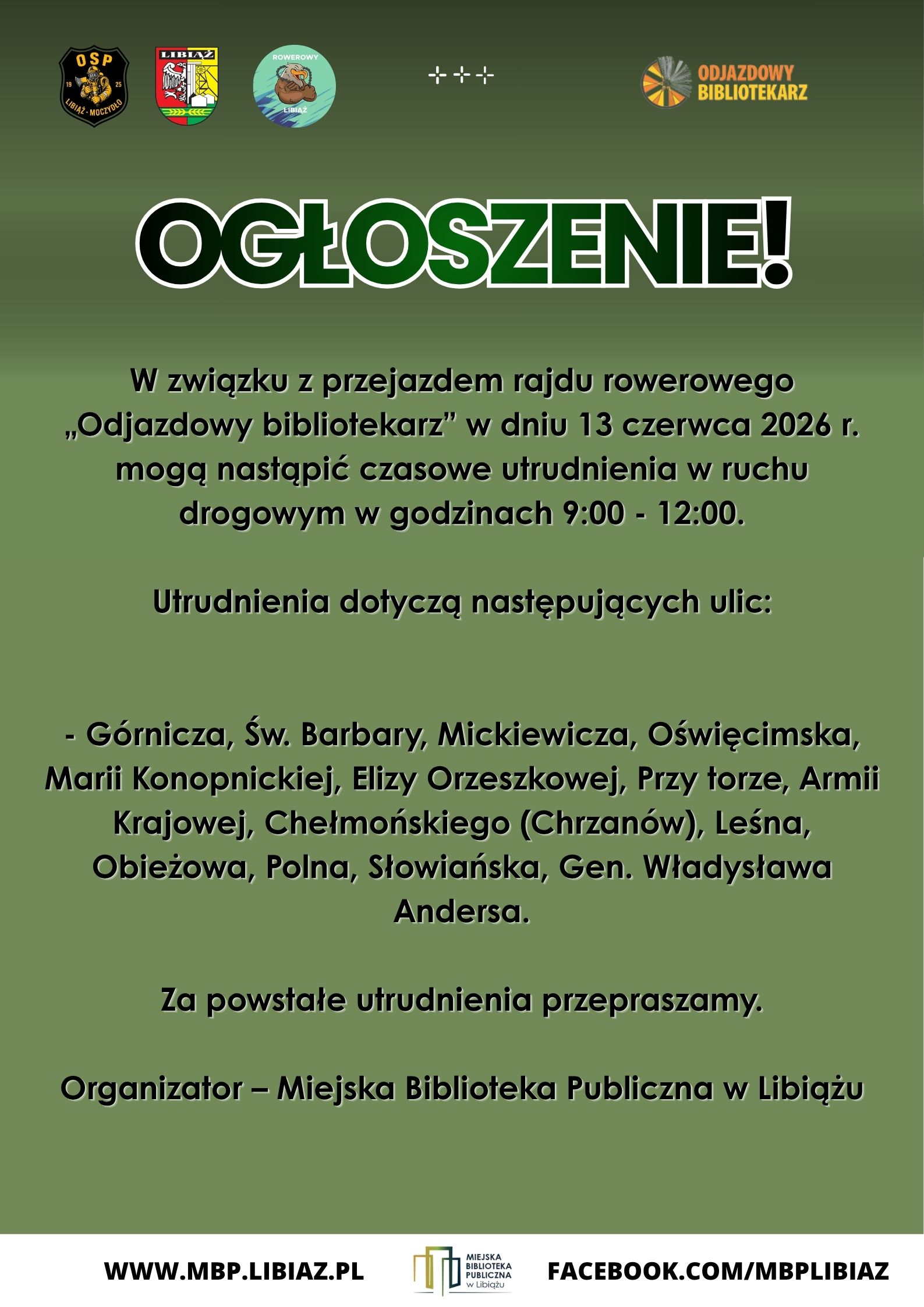 Ogłoszenie – Odjazdowy Bibliotekarz