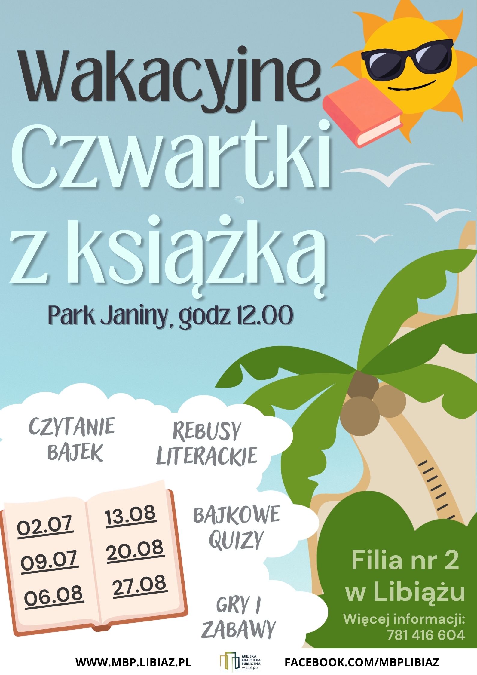 Wakacyjne czwartki z książką w filii nr 2 w Libiążu