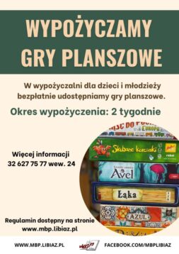 WYPOŻYCZAMY GRY PLANSZOWE