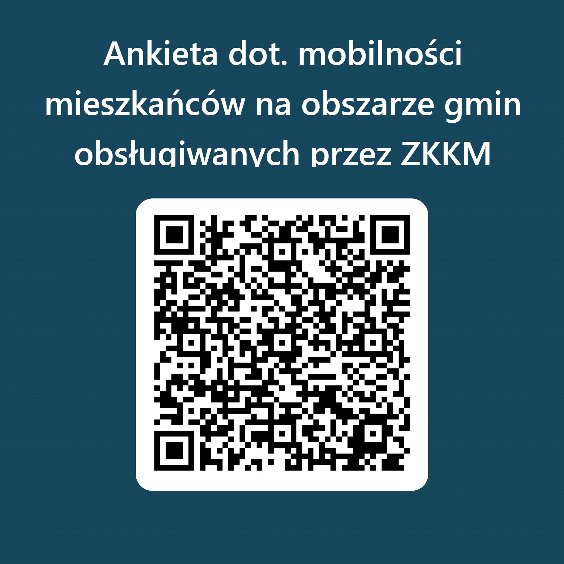 QRCode dla Ankieta dot. mobilności mieszkańców na obszarze przez ZKKM Chrzanów
