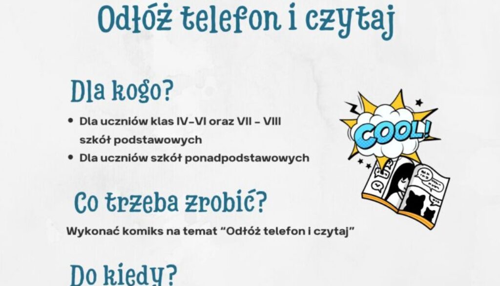 KONKURS ODŁÓŻ TELEFON I CZYTAJ (Post na Instagram (45))