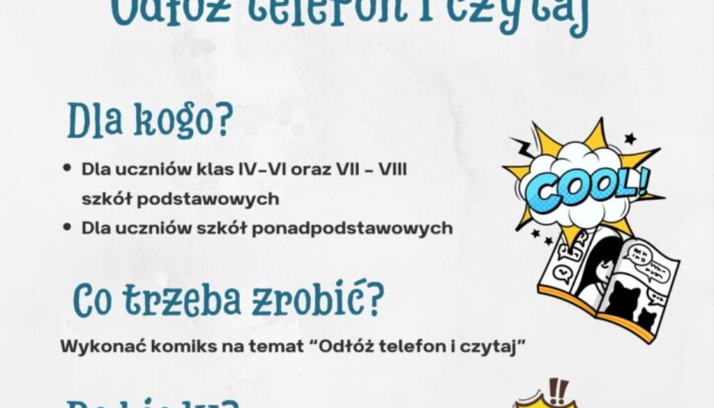 KONKURS ODŁÓŻ TELEFON I CZYTAJ