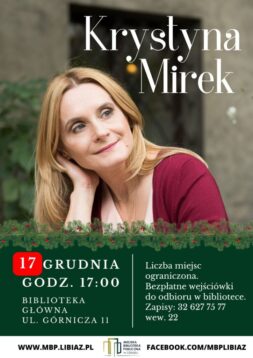 Krystyna Mirek-spotkanie autorskie (Zaproszenie (A6)) (2)