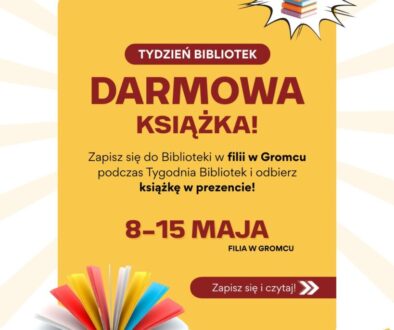 Tydzień Bibliotek Dołącz i Odbierz Książkę w Gromcu (A2) (Post na Instagram (45))