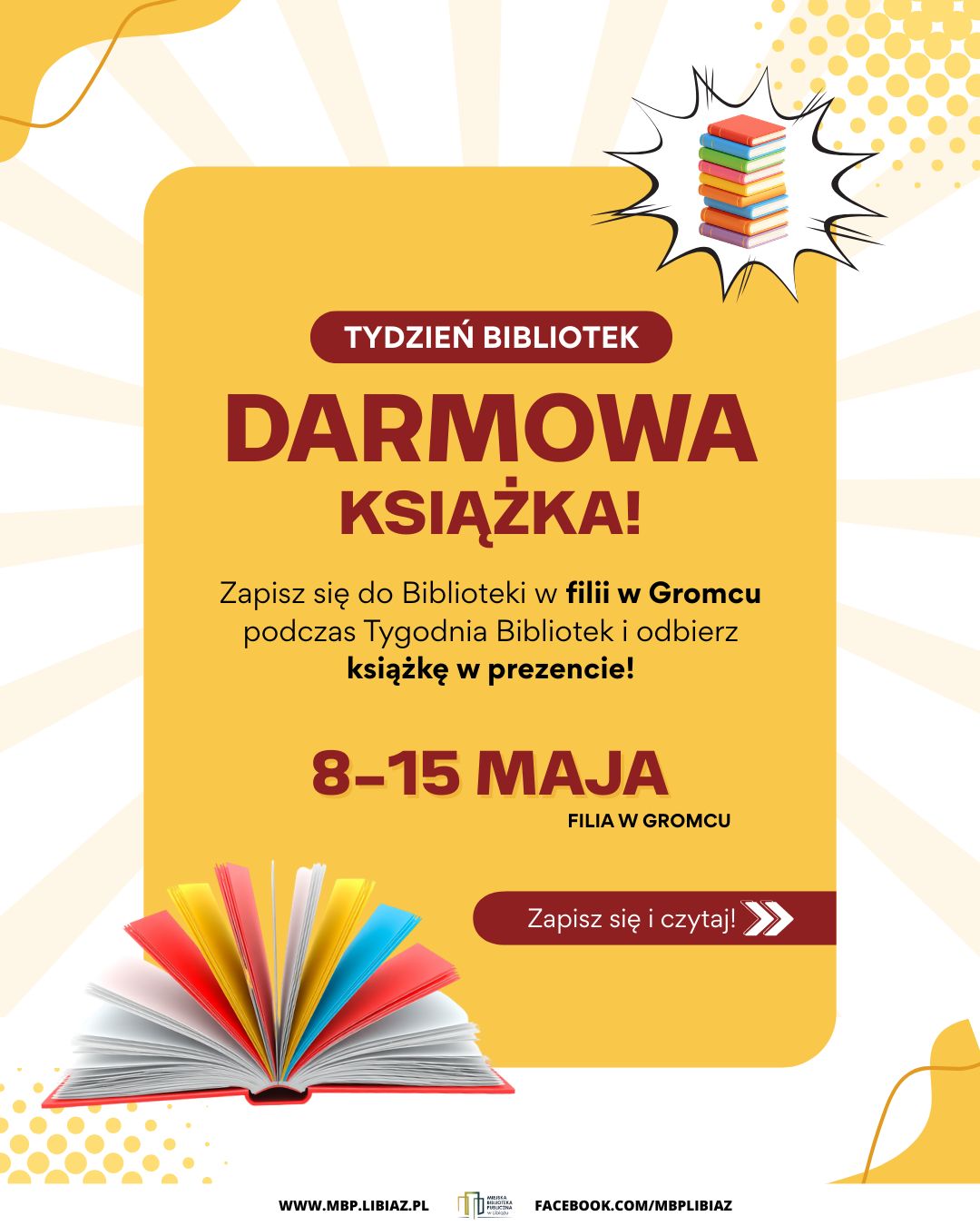 Tydzień Bibliotek Dołącz i Odbierz Książkę w Gromcu (A2) (Post na Instagram (45))